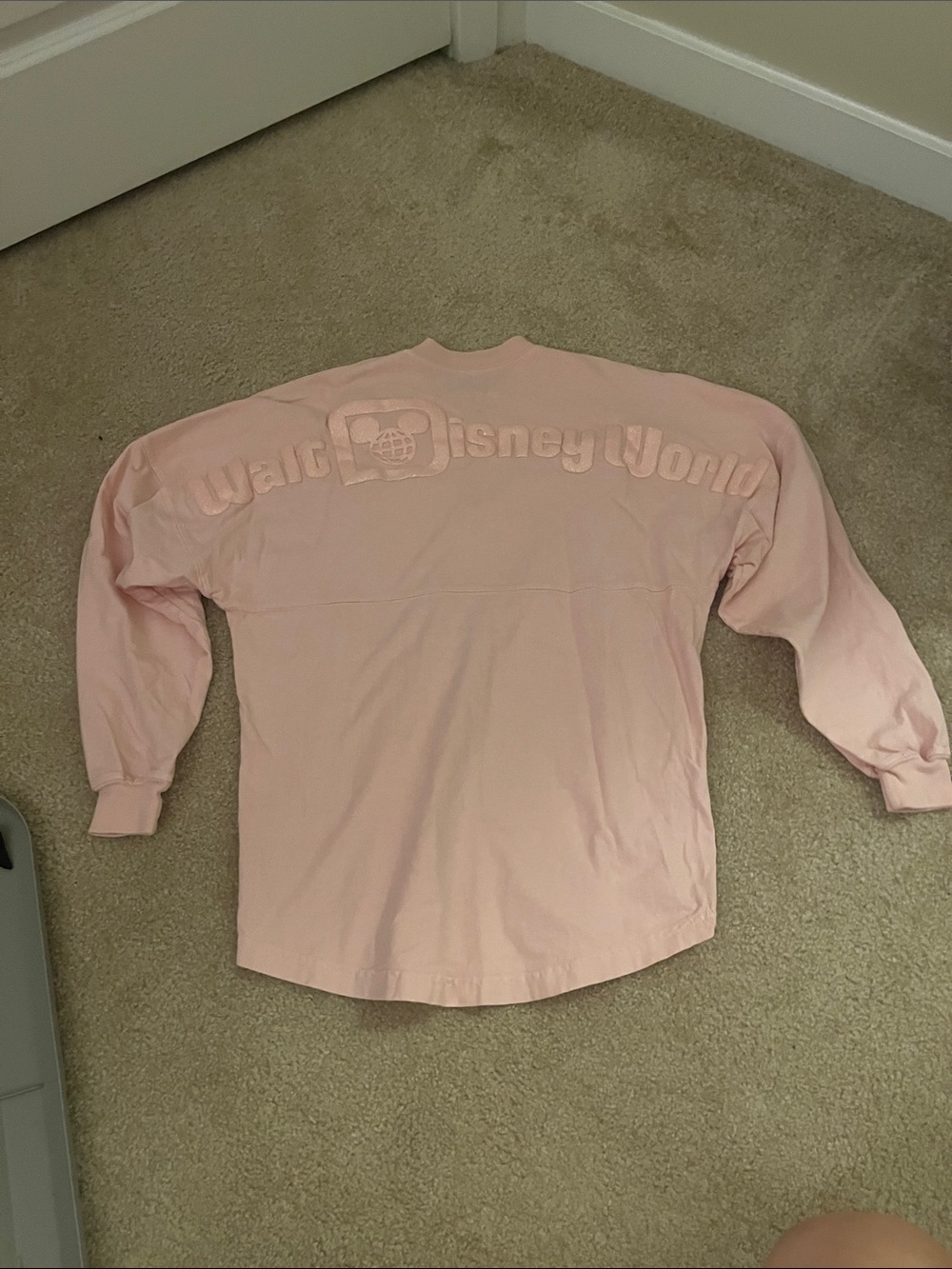 Disney Men’s Long-Sleeve Shirt - Light Pink Walt Disney World Logo